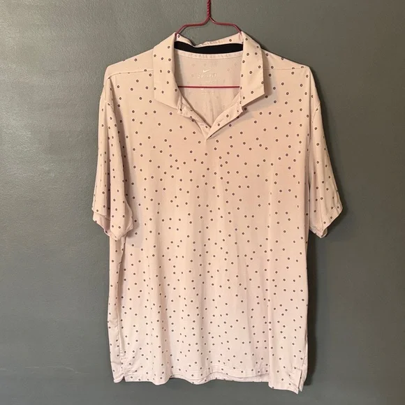 Nike Light Pink Men’s Polo Shirt with Dot Print - Picture 1 of 4